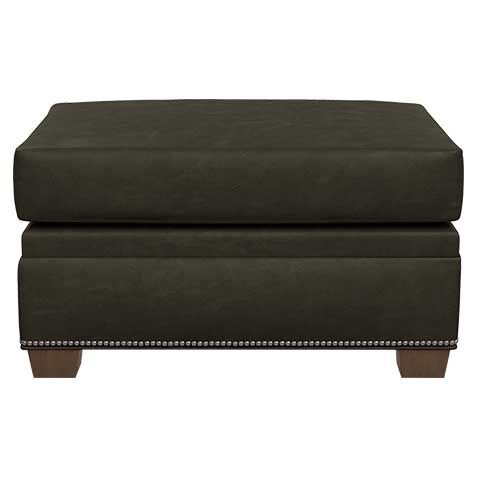 Conor Leather Ottoman image