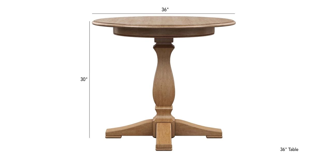 Cameron Round Dining Table, 36 Round Dining Table