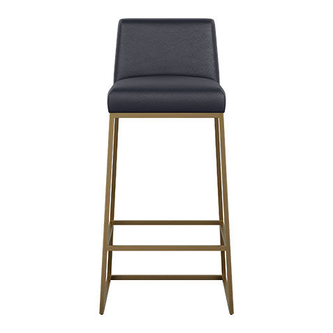 Jewel Metal Base Leather Barstool image