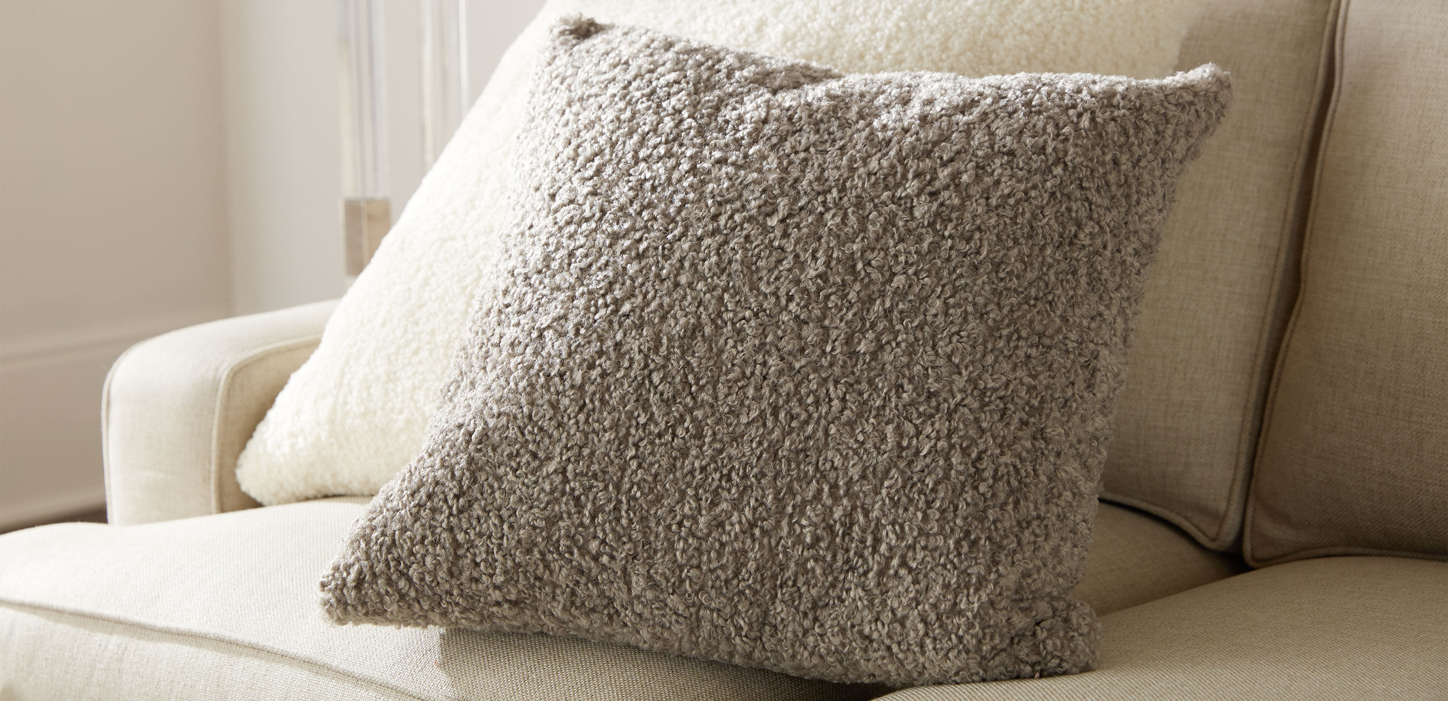 Custom Sherpa Pillow for Sofa or Top of Bed Ethan Allen