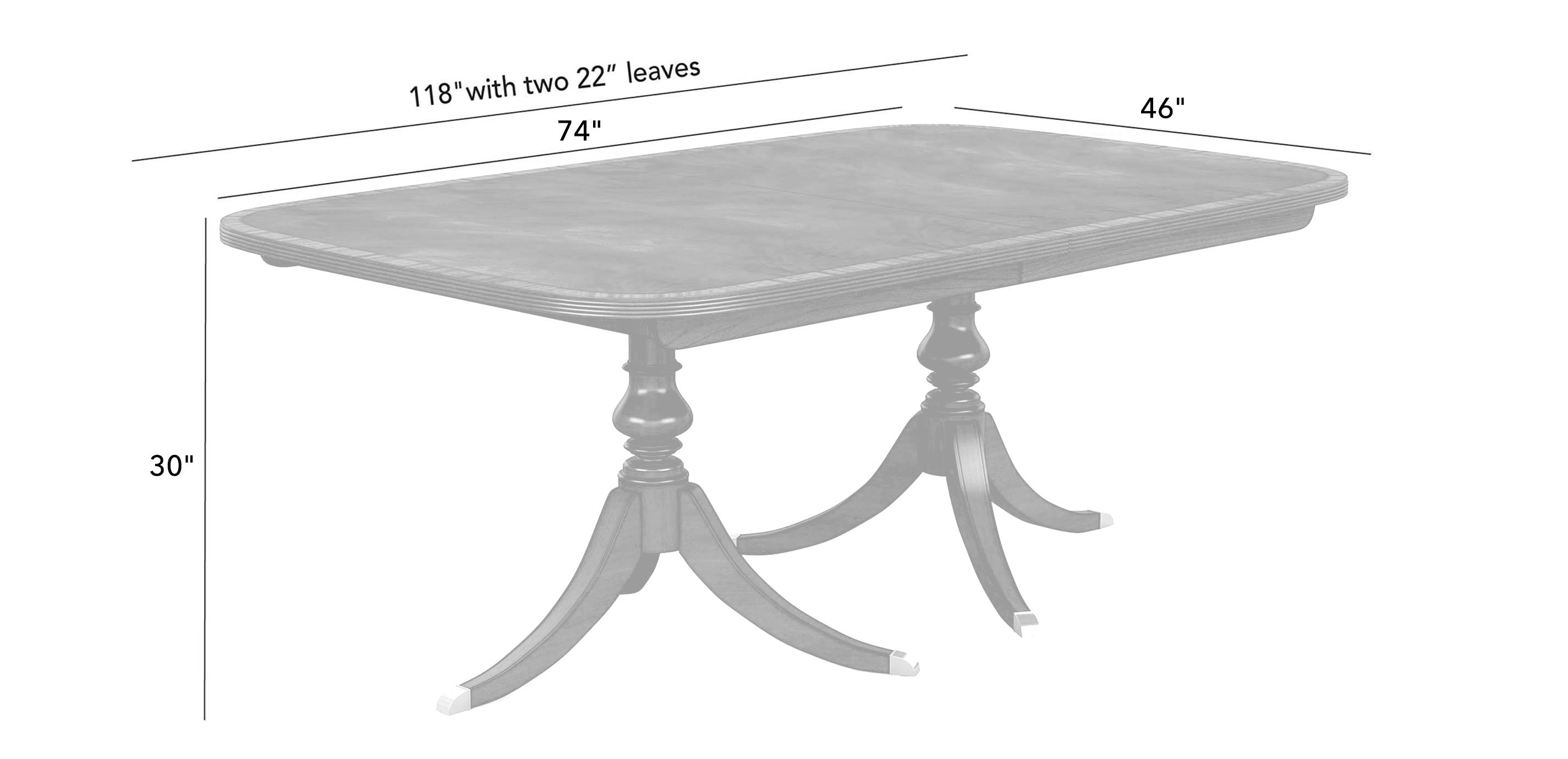 Abbott Double Pedestal Dining Table Newport Ethan Allen