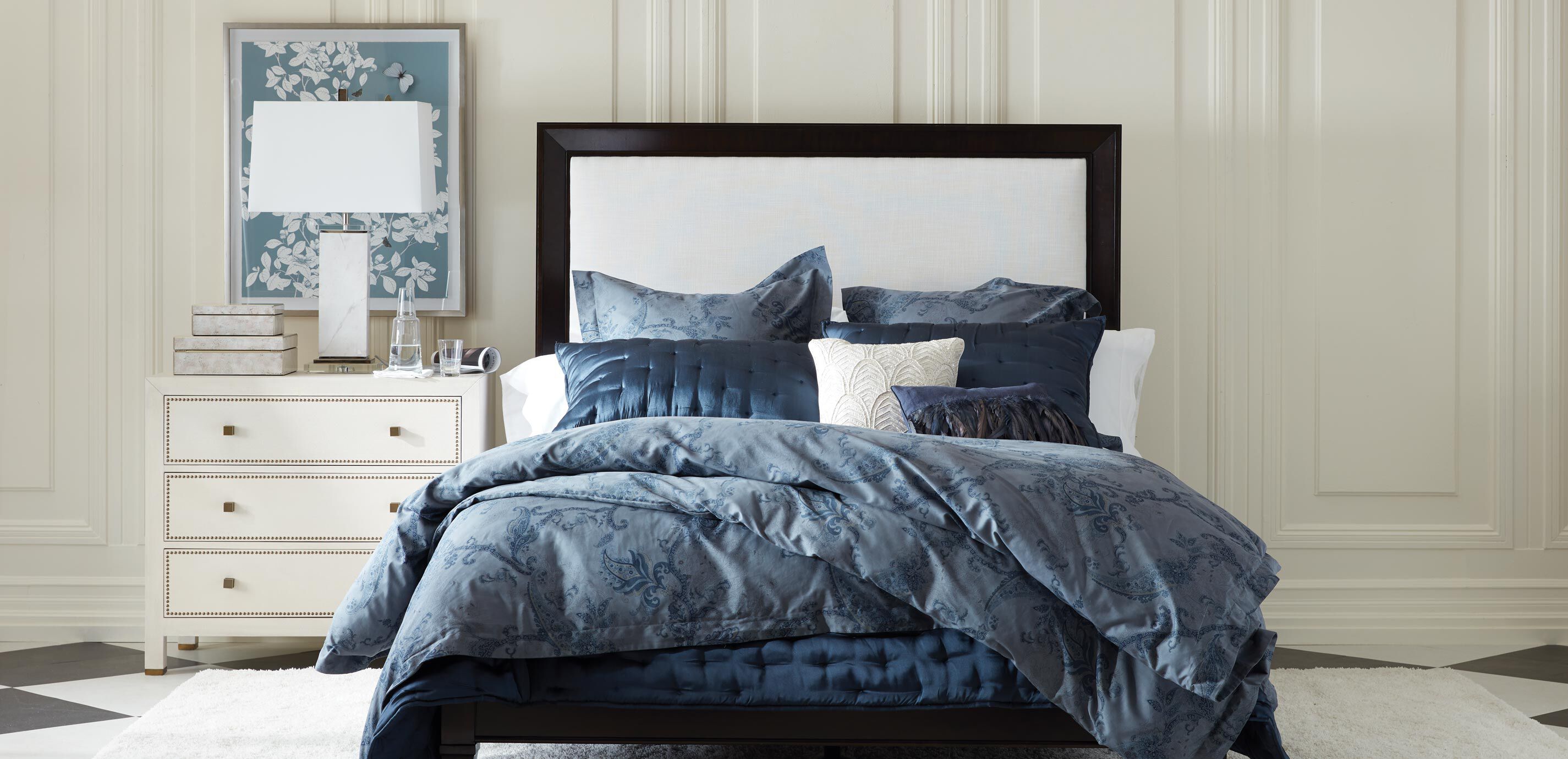 Ethan allen discount upholstered headboard