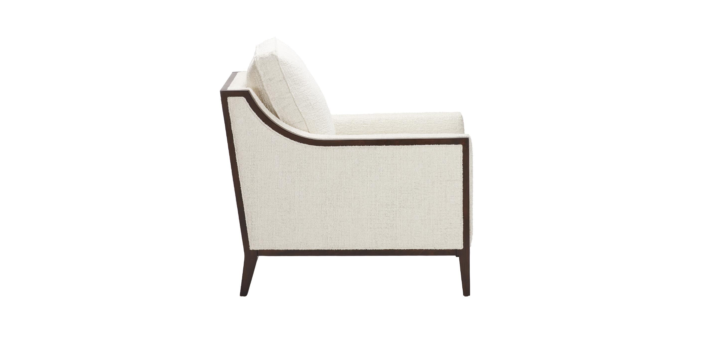 Halton Fabric Occasional Chair—Exposed Wood Frame Ethan Allen