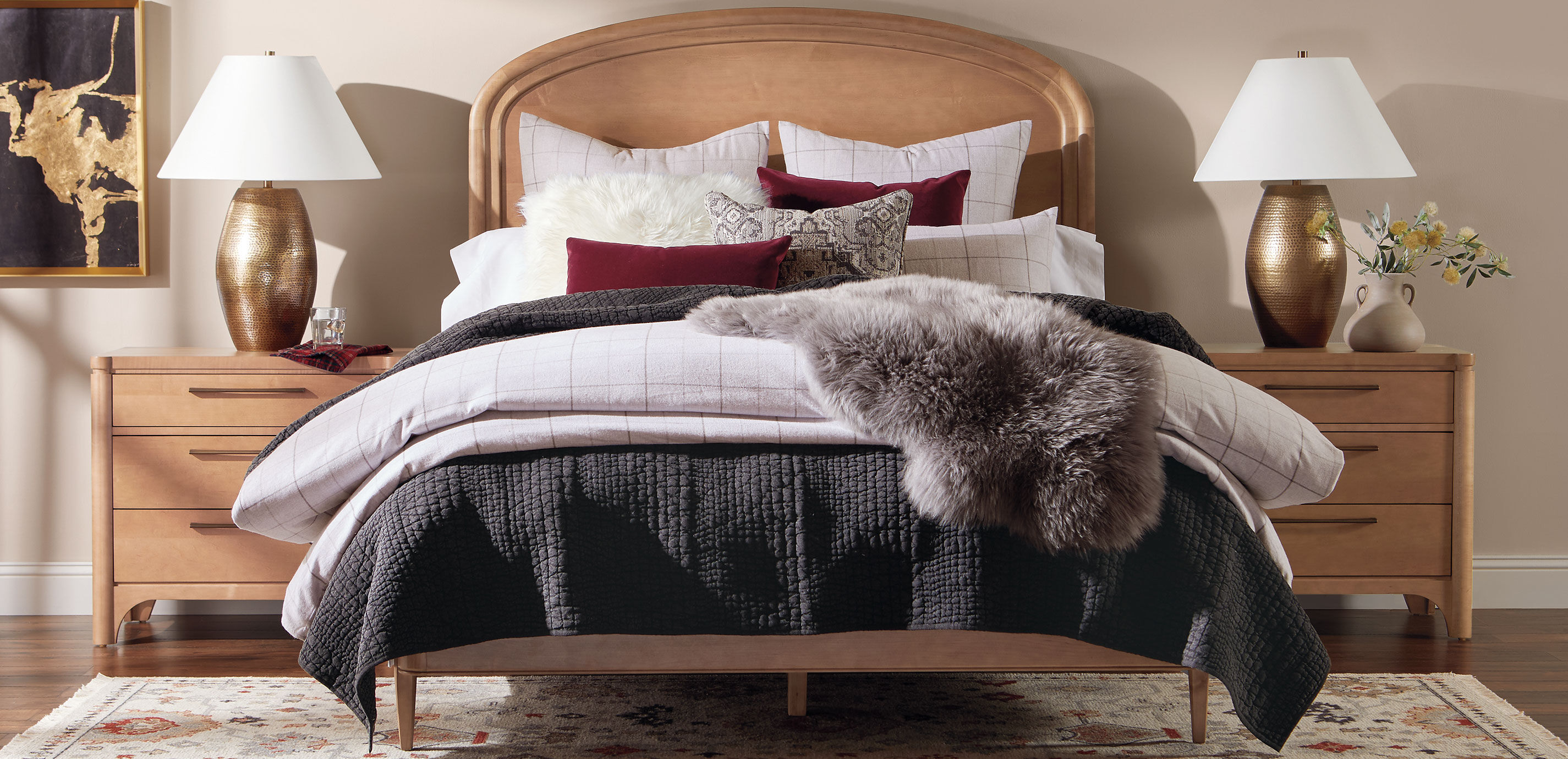 Plaid Flannel Duvet Cover and Shams Set 