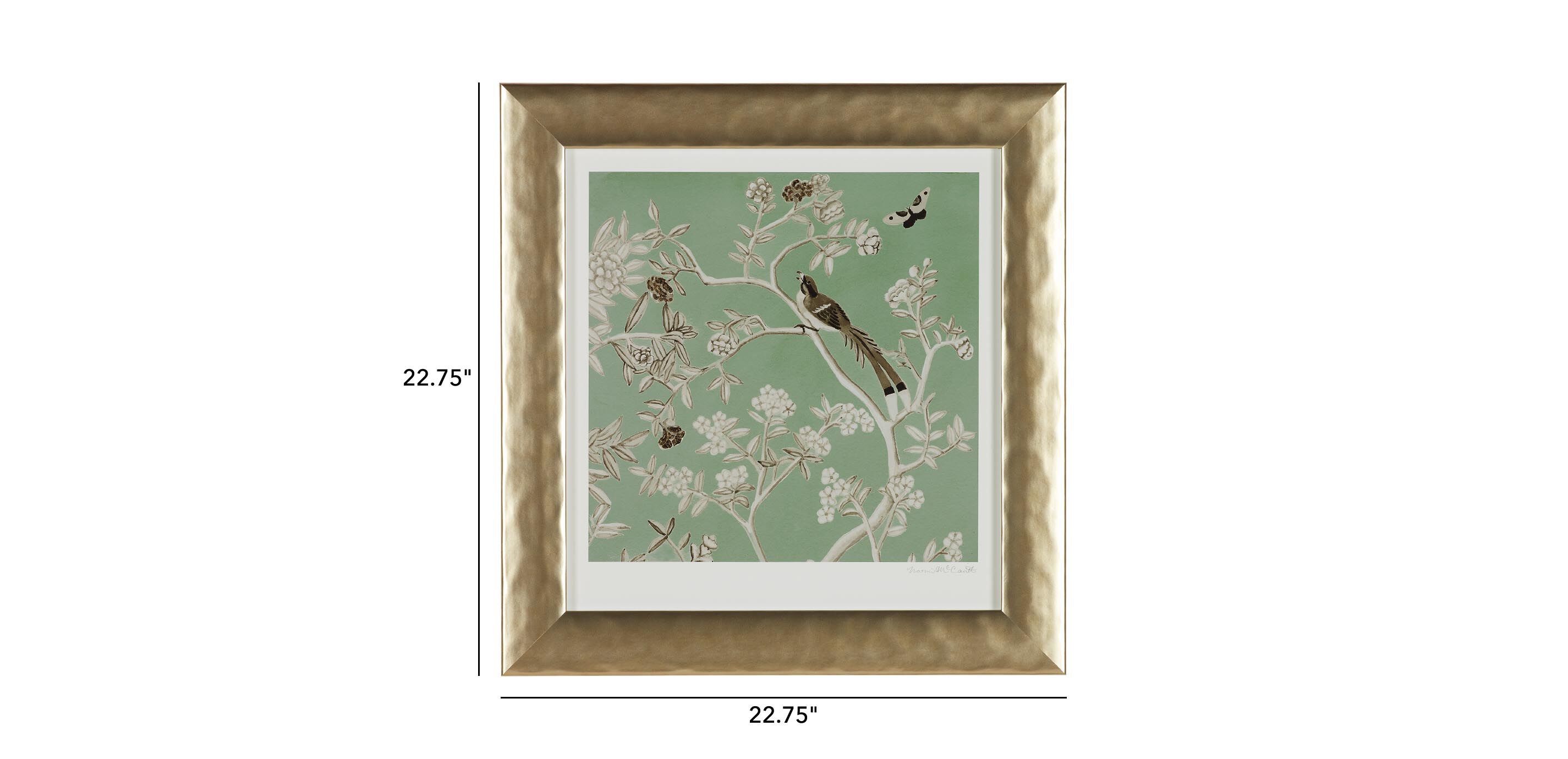 Gilded Green Chinoiserie Framed Art Print | Ethan Allen