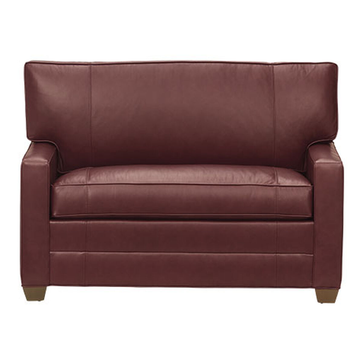 Bennett Track-Arm Leather Chair-and-a-Half Twin Sleeper