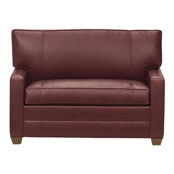Bennett Track-Arm Leather Chair-and-a-Half Twin Sleeper