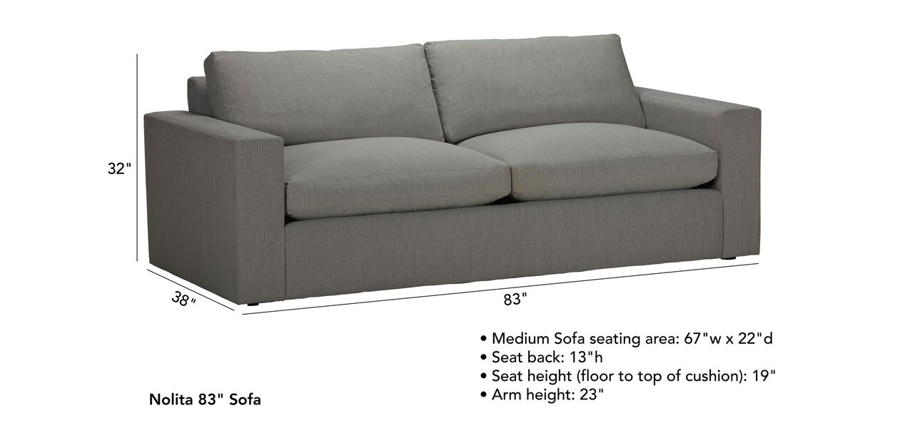 Nolita Low SquareArm Modern Casual Sofa Ethan Allen