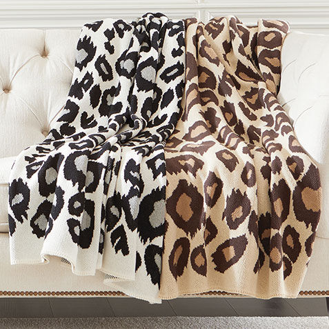 Recycled Cotton Cheetah Throw Product Tile Hover Image 031773MST