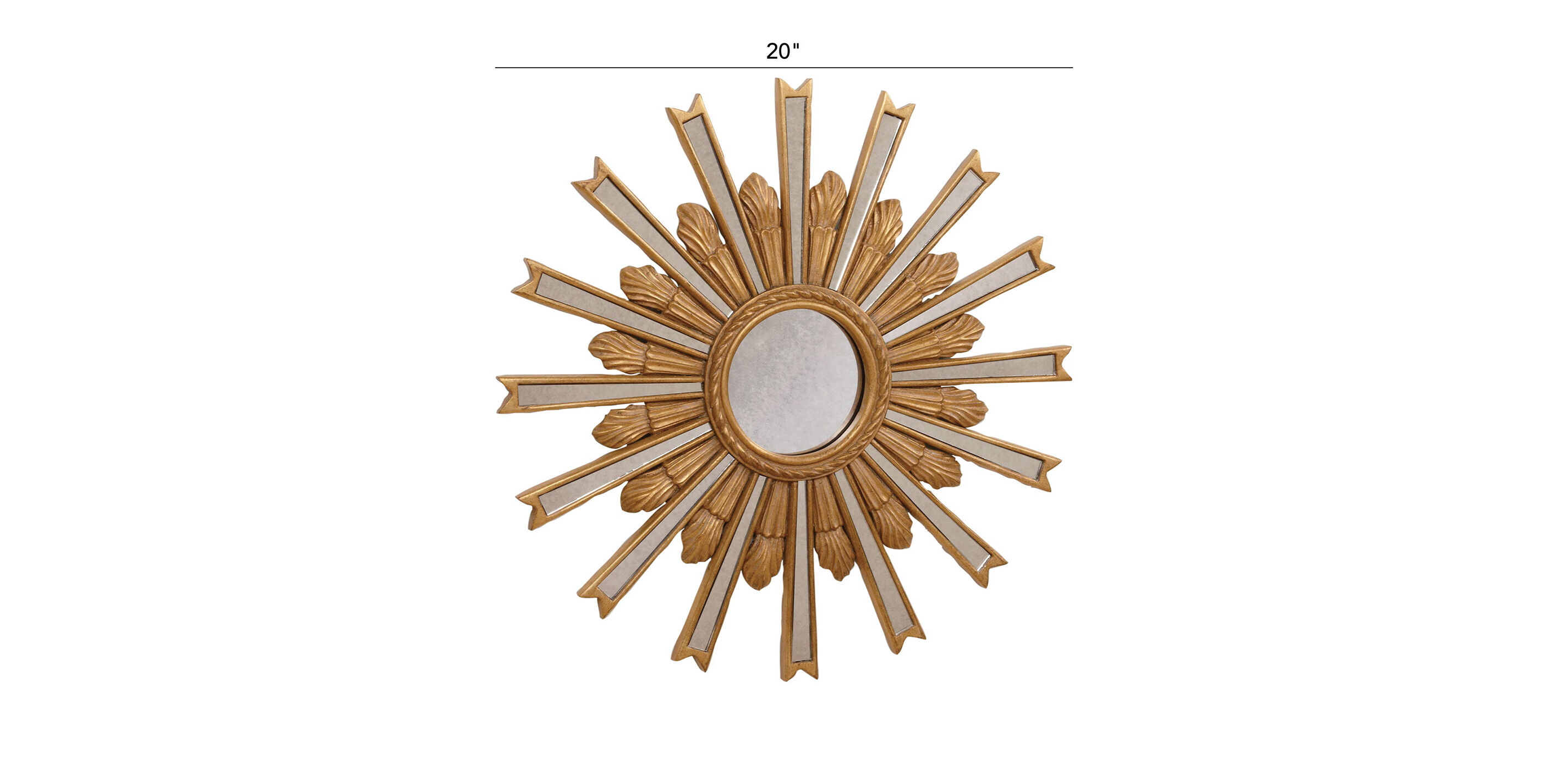 20" Gold Starburst Mirror_1