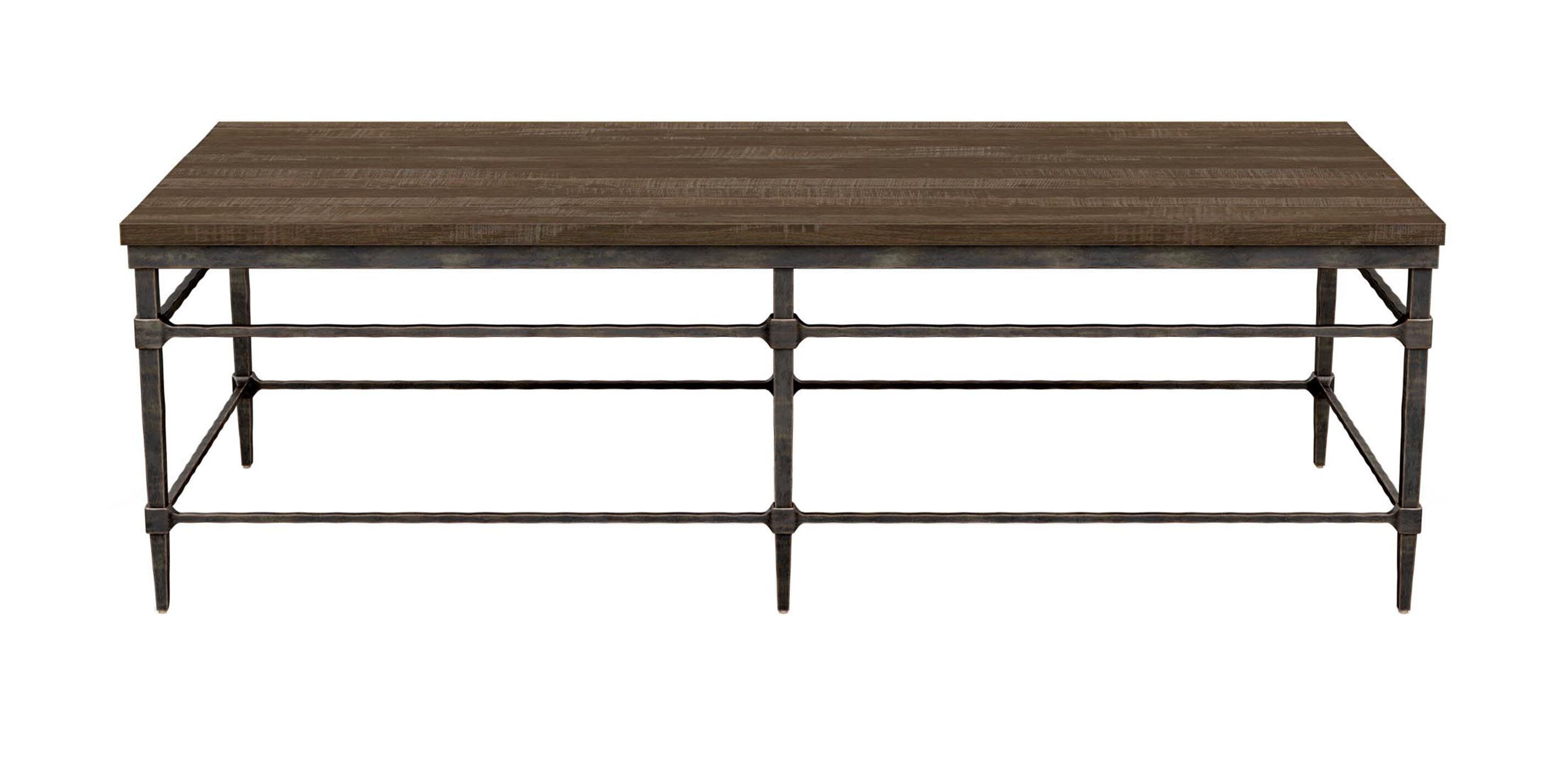 Vida Rectangular Wood-Top Coffee Table