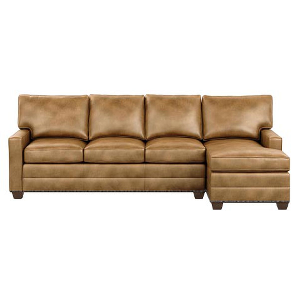 Bennett Track-Arm Two-Piece Leather Sectional