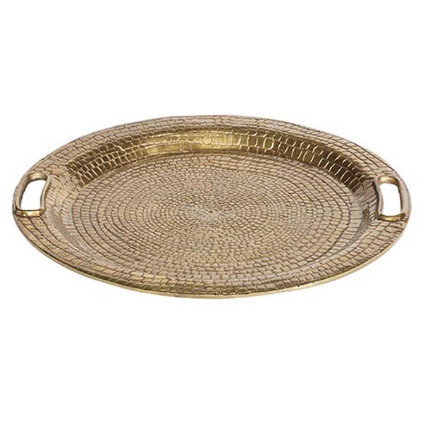 Croco Tray, Brass