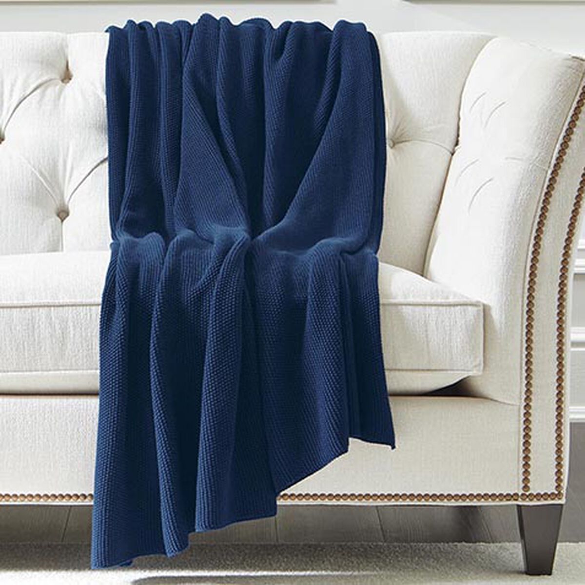 Mini Moss-Stitch Crochet Throw