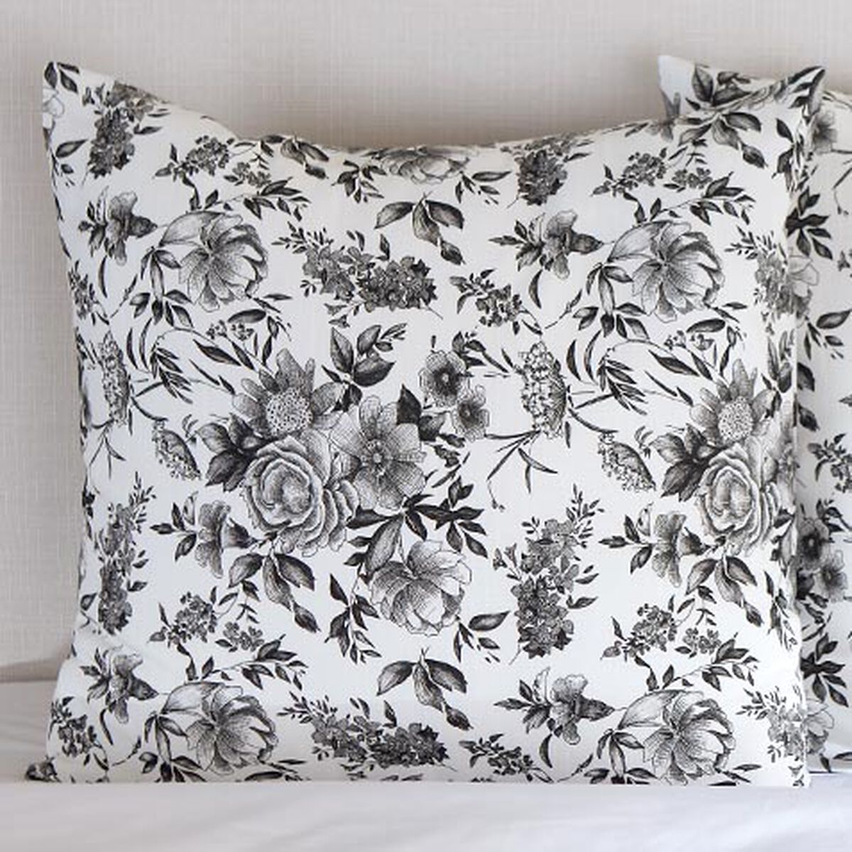 Black & White Printed Euro Sham