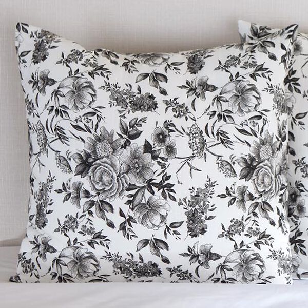Black & White Printed Euro Sham