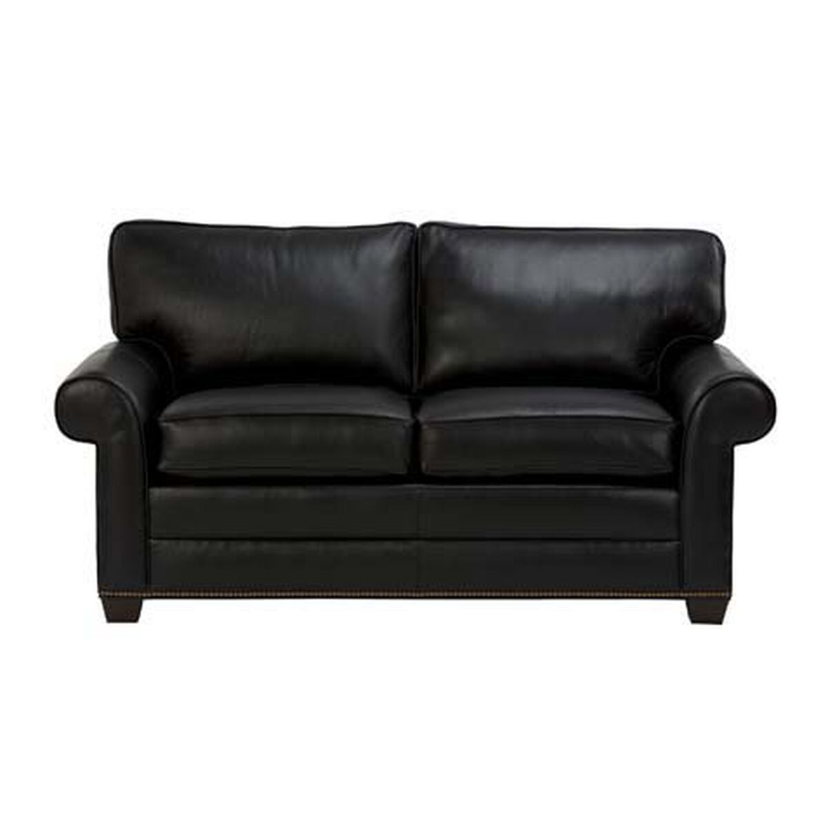 Bennett Roll-Arm Leather Two-Seat Sofa