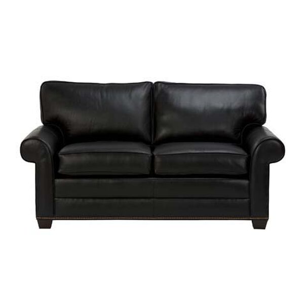 Bennett Roll-Arm Leather Two-Seat Sofa