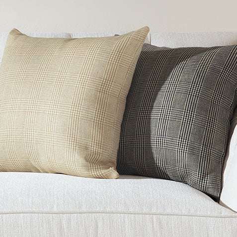 Linen Houndstooth Pillow Product Tile Hover Image 065790MST
