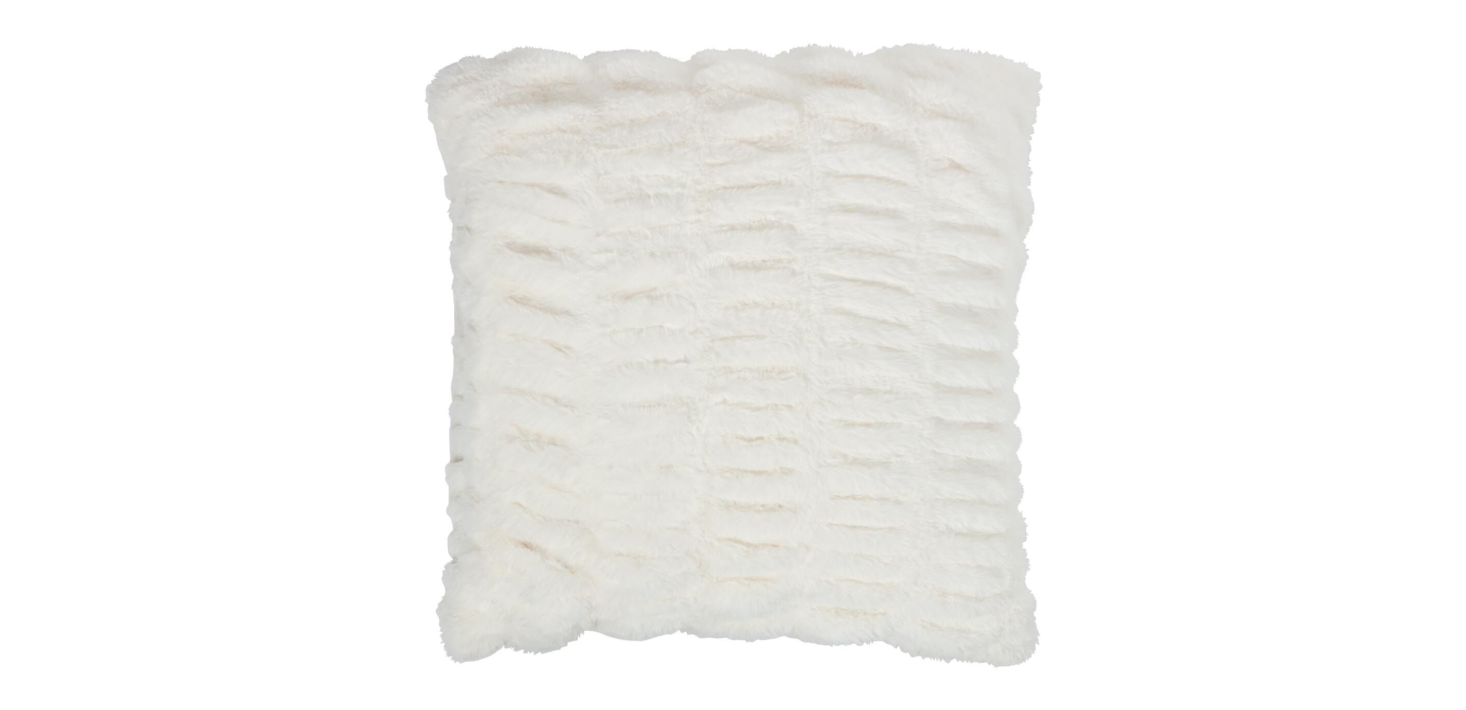Ruched Faux Fur Pillow