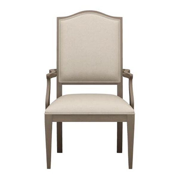 Hayden Leather Dining Armchair: Serpentine Back, Tapered Leg