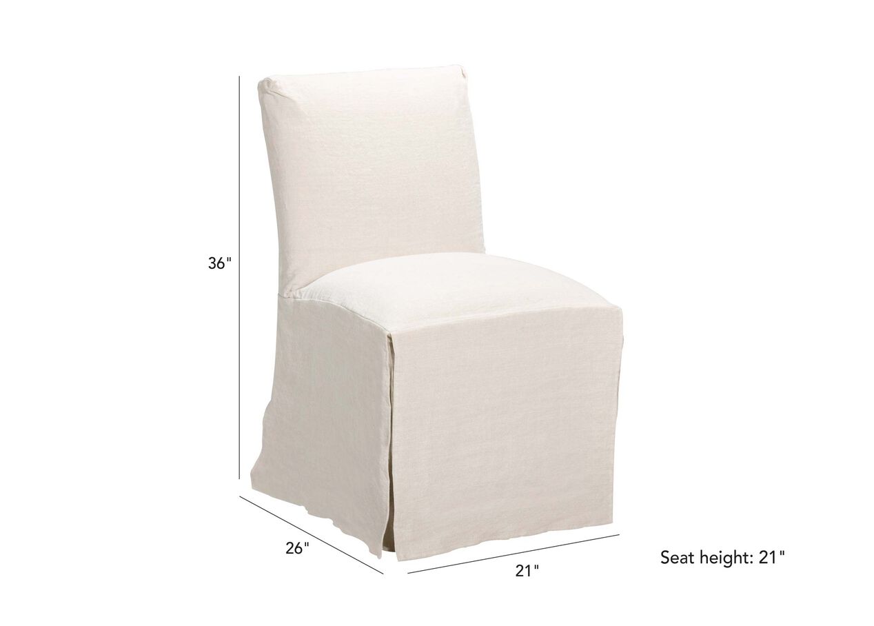 Sebago Slipcovered Dining Chair Arm & Host Chairs Ethan Allen