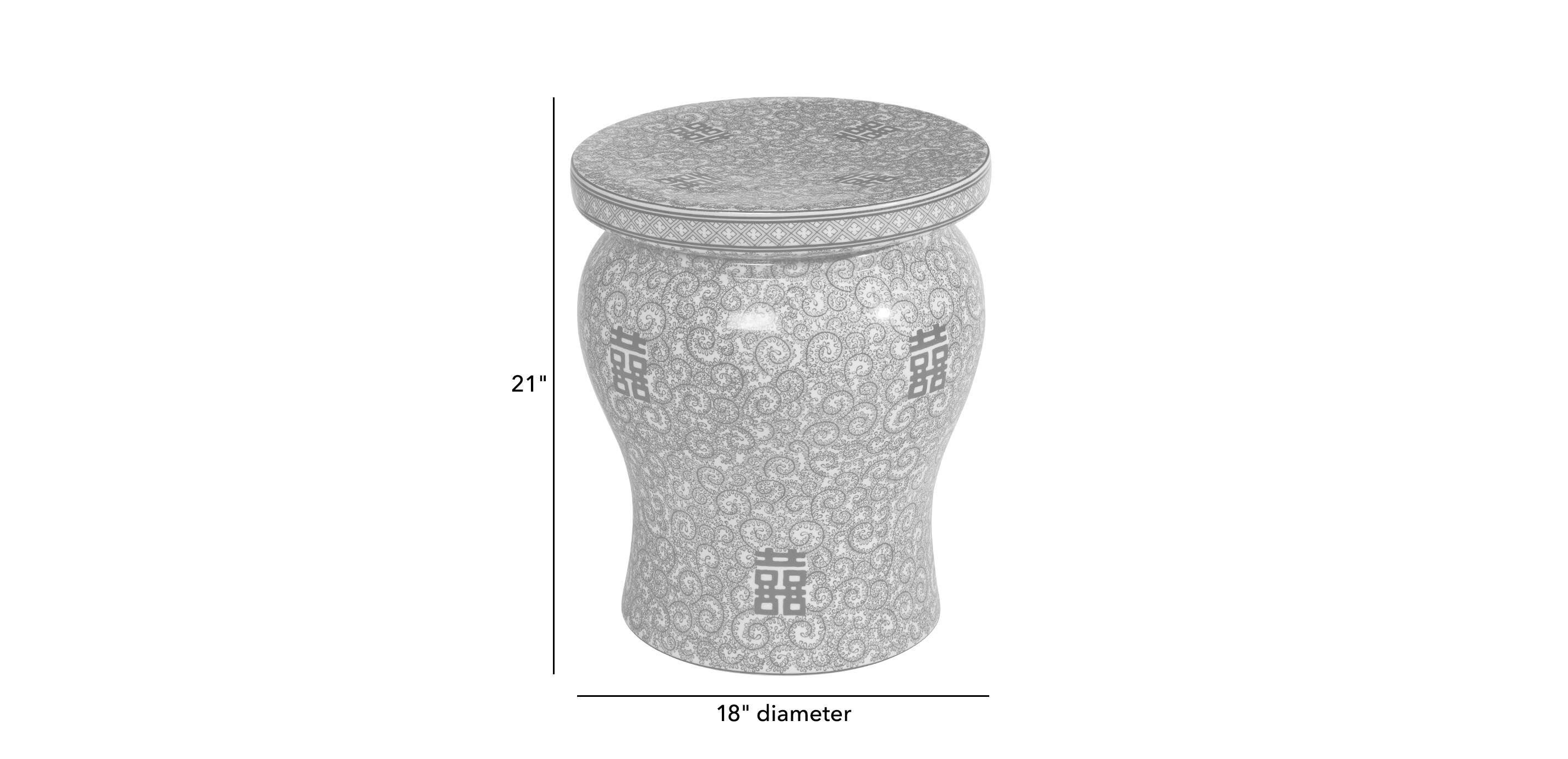 Blue and White Garden Stool | Accent Tables | Ethan Allen
