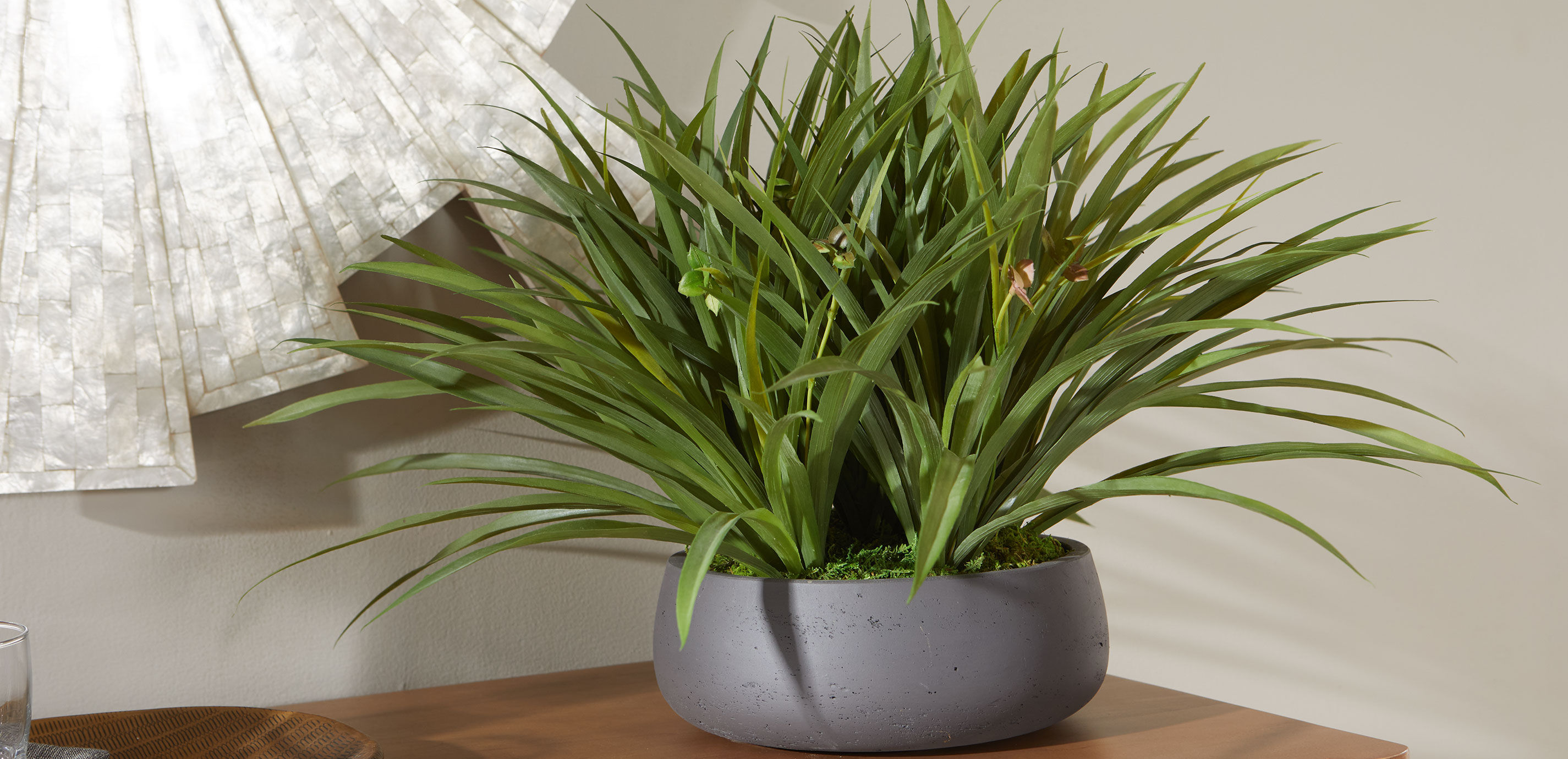 Grass Arrangement in Black Pot_3