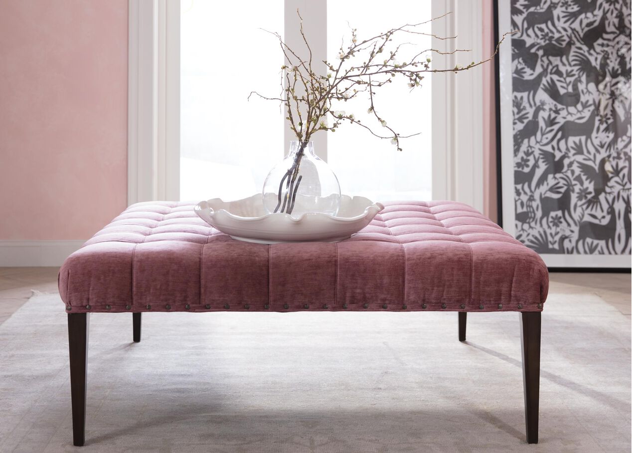 Harbor Large Cocktail Ottoman Ottomans & Benches Ethan Allen