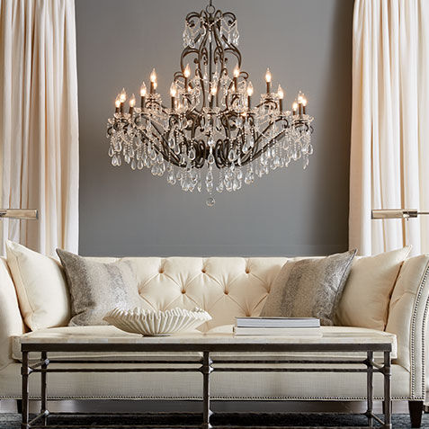 Whitney Slate Grand Chandelier Product Tile Hover Image 093644