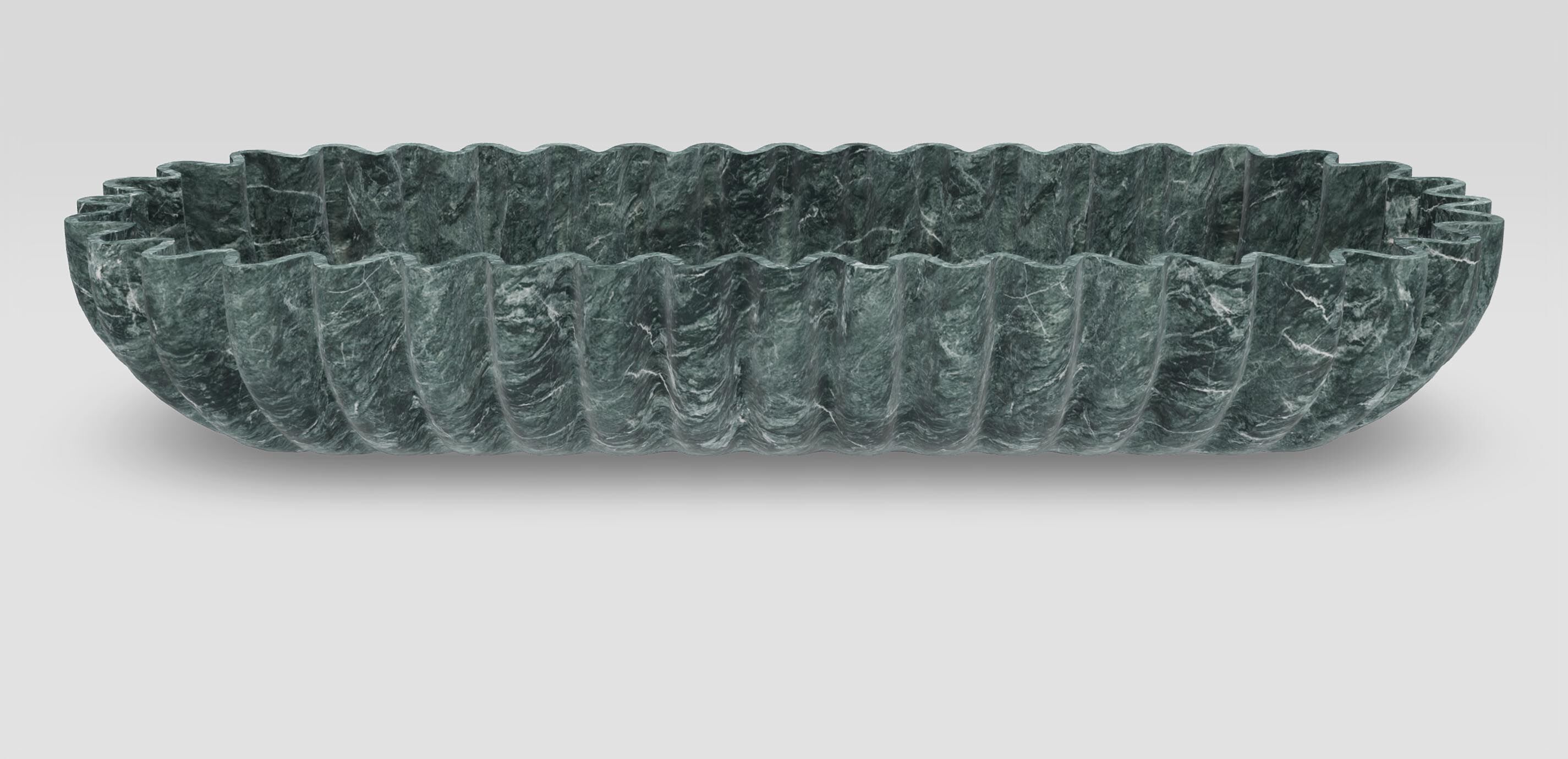Green Linear Marble Bowl 1
