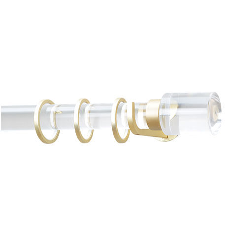 Acrylic Drapery Hardware Set with Cylinder Finial image