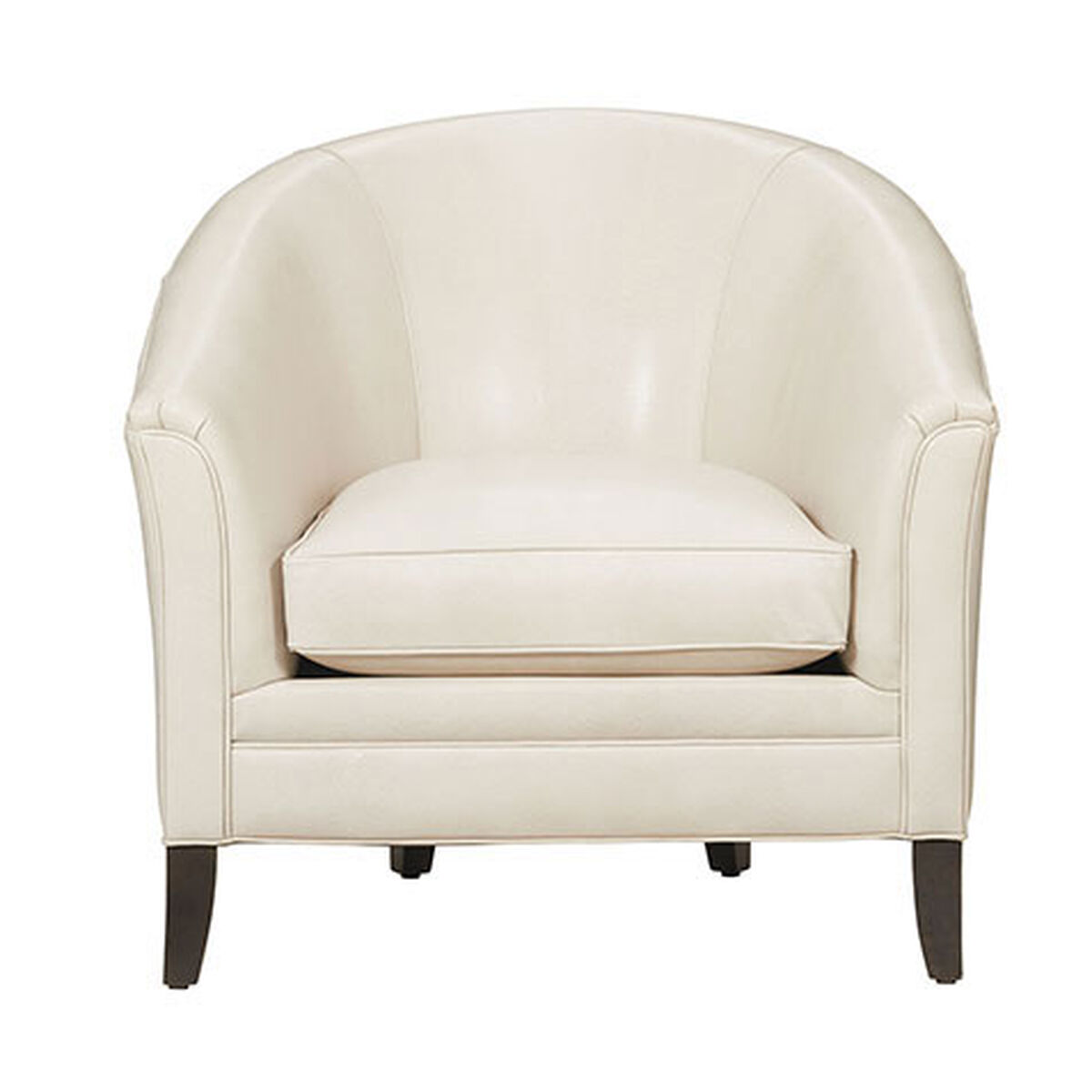 Nathalie Leather Barrel-Back Chair
