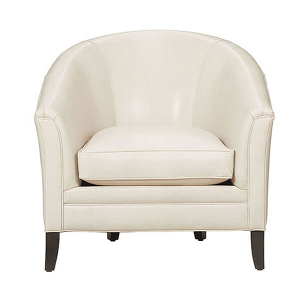 Nathalie Leather Barrel-Back Chair