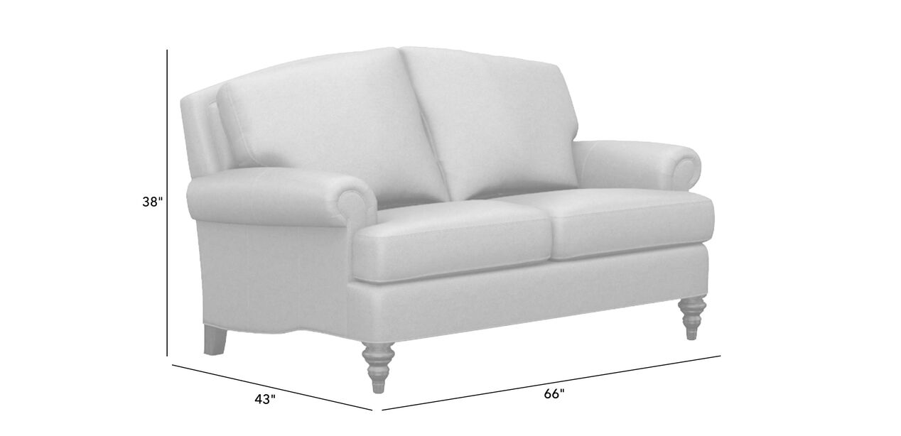 Hyde Leather Loveseat Ethan Allen