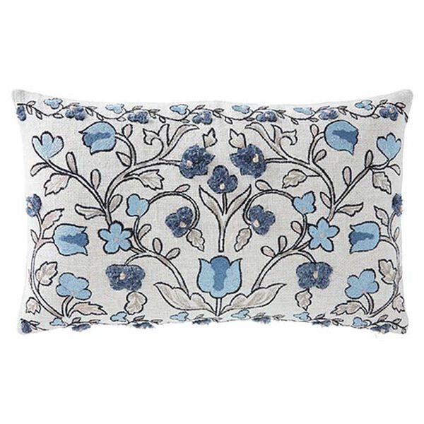 Embroidered Eyelash Fringe Pillow