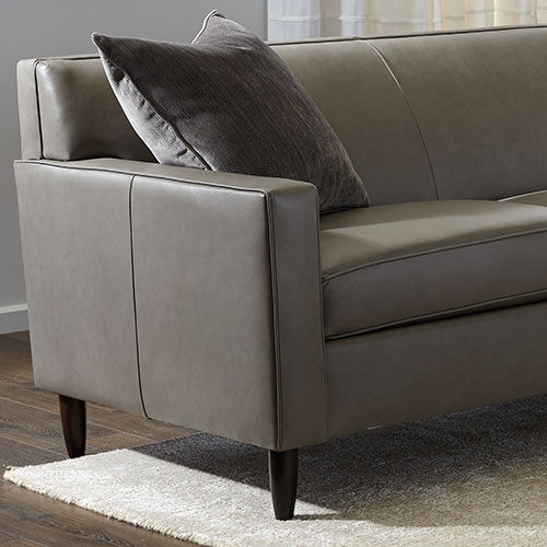 Marcus Leather Track-Arm Sofa 
