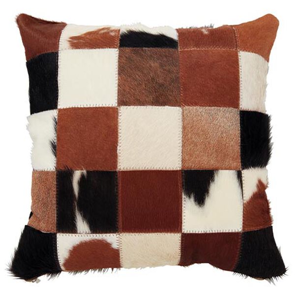 Cowhide Patchwork Pillow