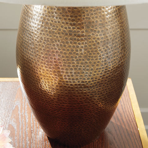Avery Hammered Metal Table Lamp Product Tile Hover Image 096199   BRS