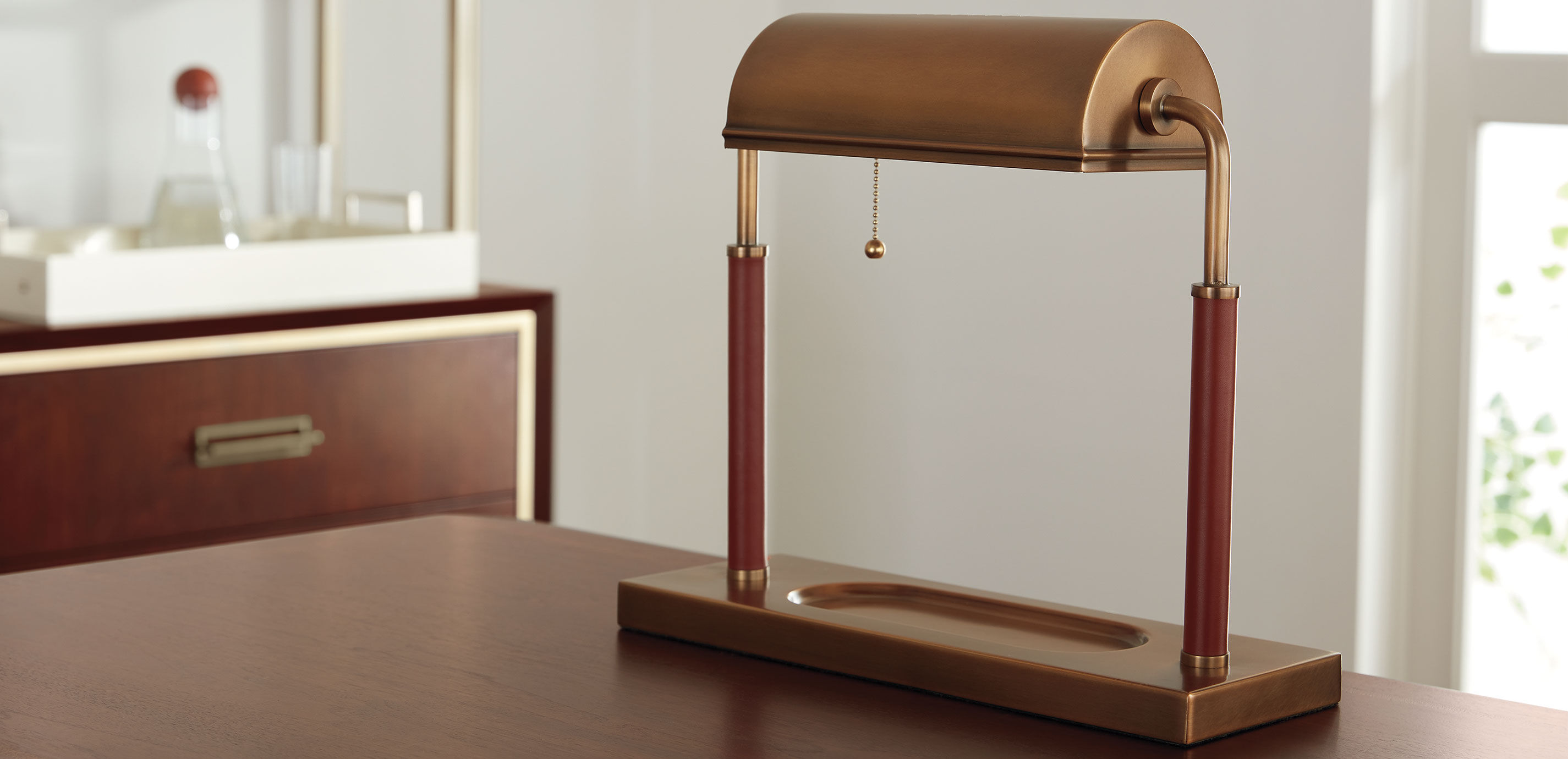 Wesley Brass Banker's Lamp_7