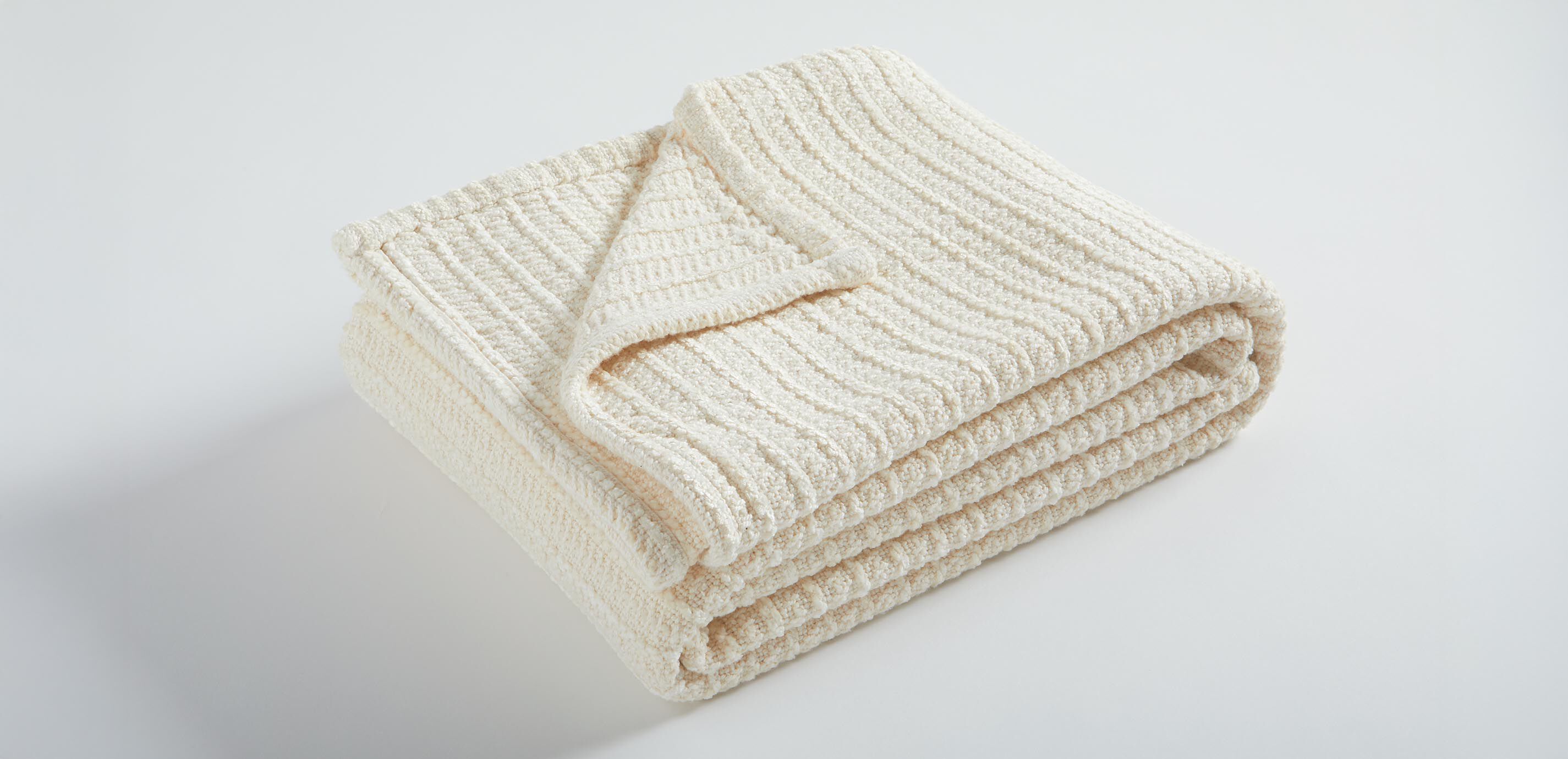 Suri Ivory Chenille Rib Throw_1