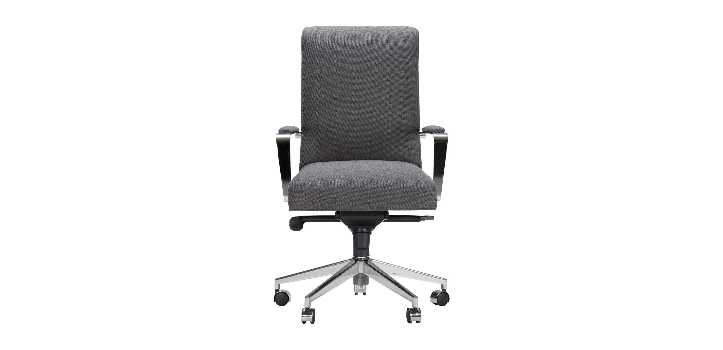 Slater Industrial Style Desk Chair Solid Back Ethan Allen