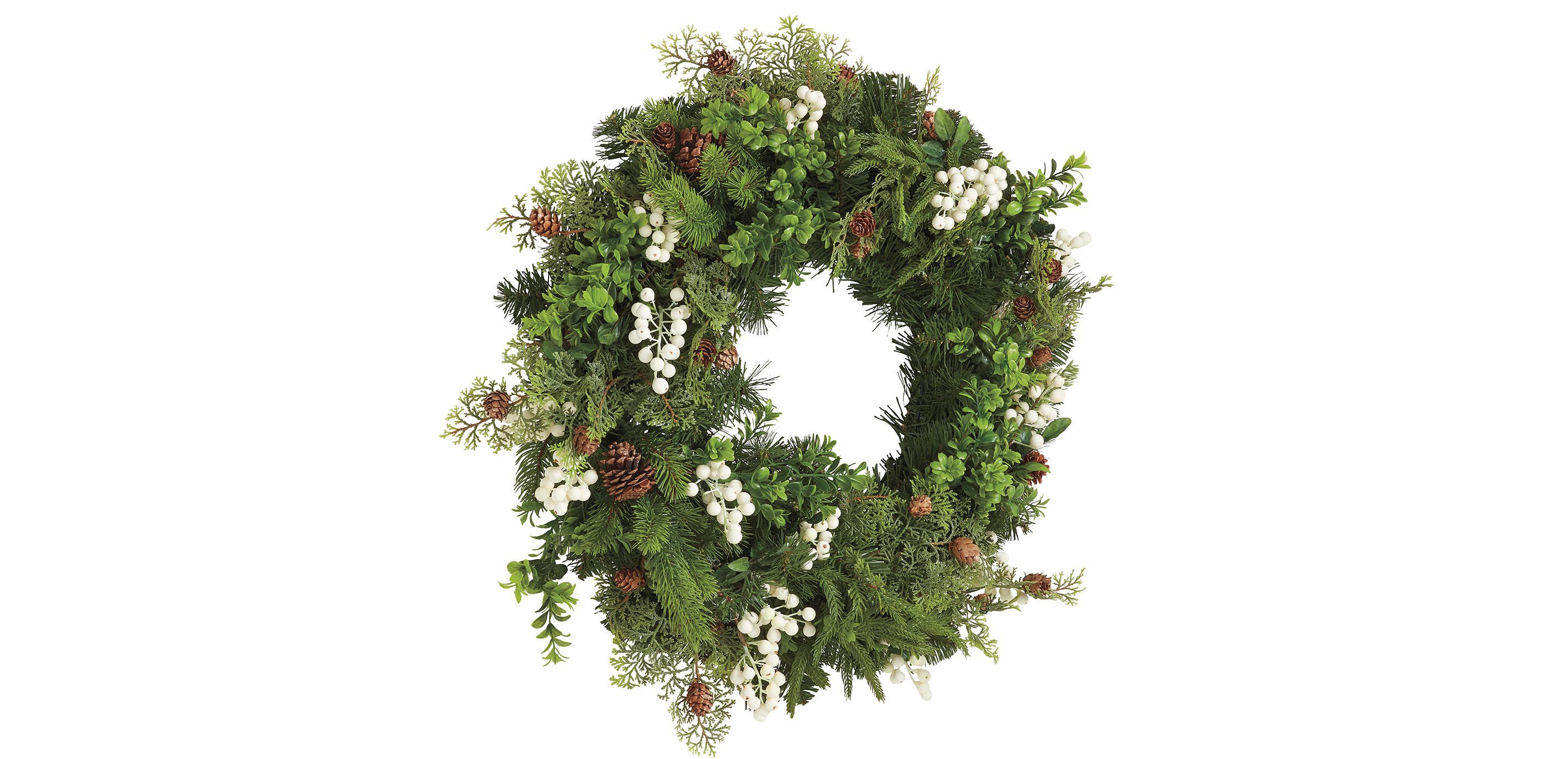 26" White Berry Winter Wreath_1