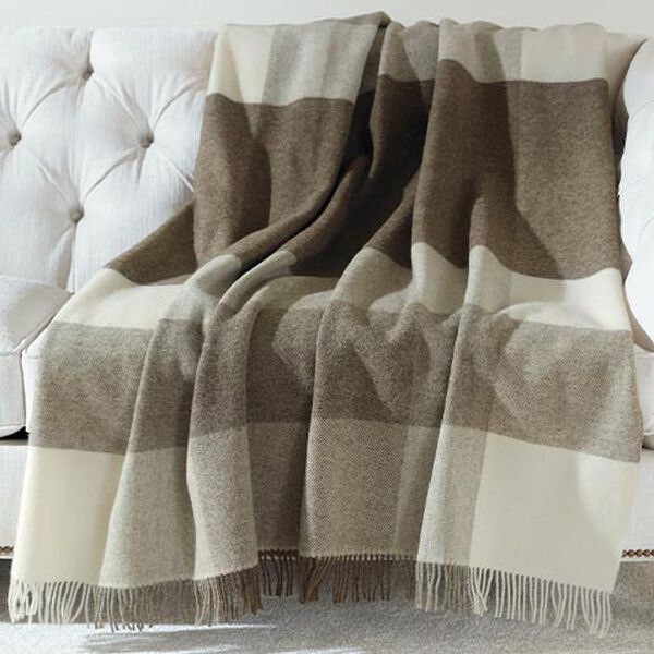 Merino Check Throw