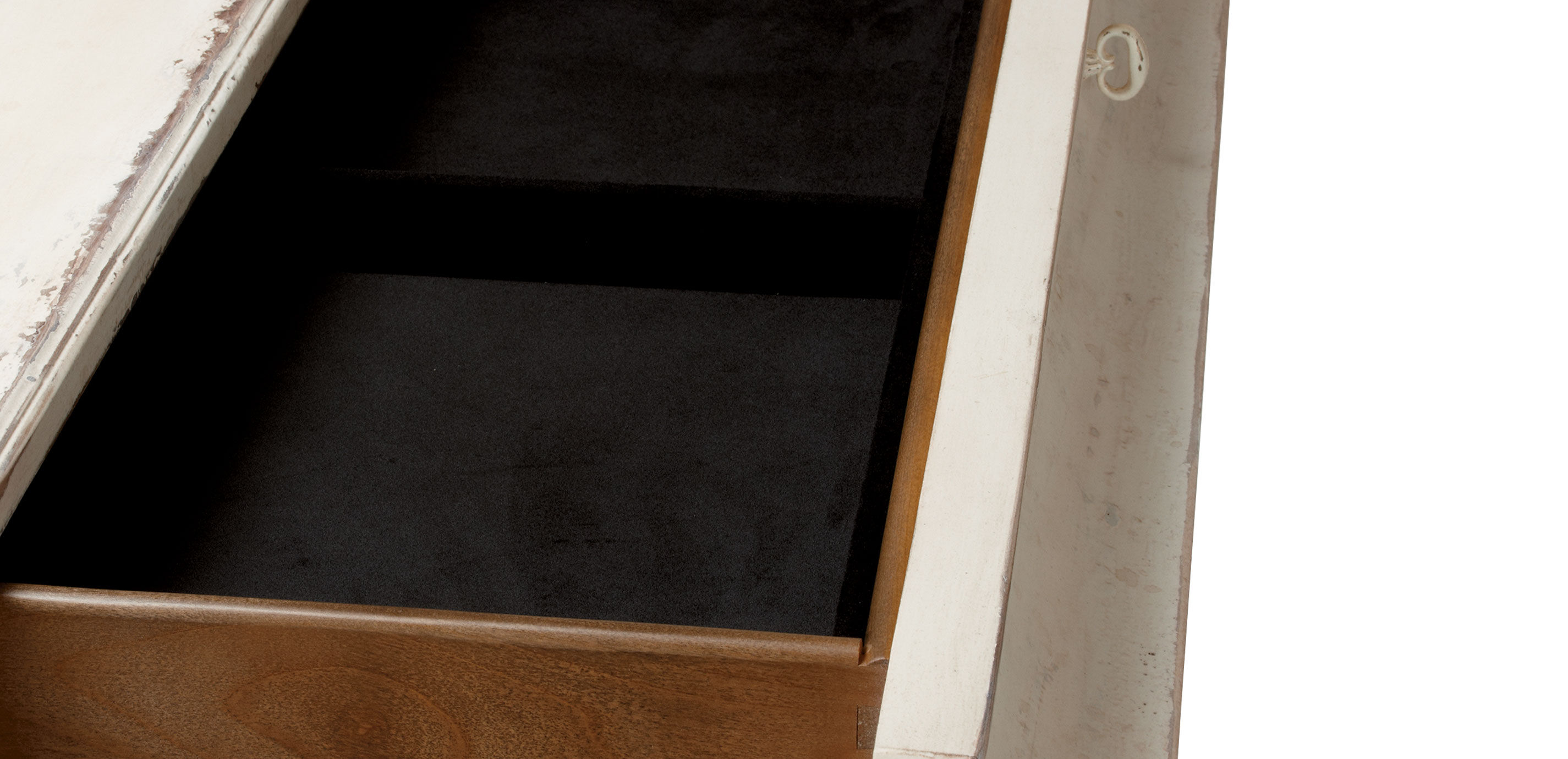 Leora Antiqued White Tall Chest_2