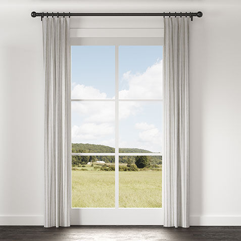 Ticking Stripe Linen Drapery Panel image