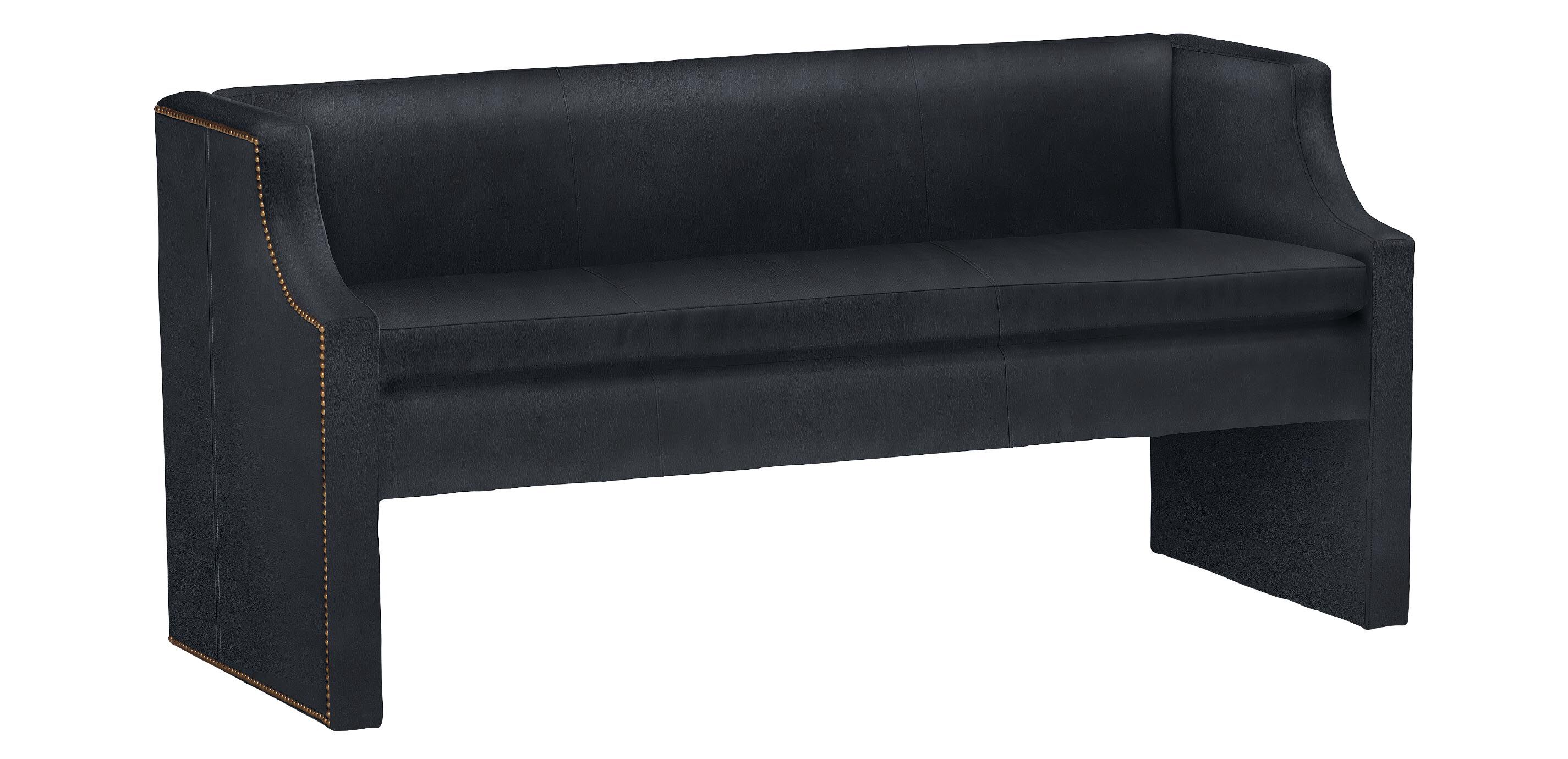 Samira Fully Upholstered Leather Bench_1