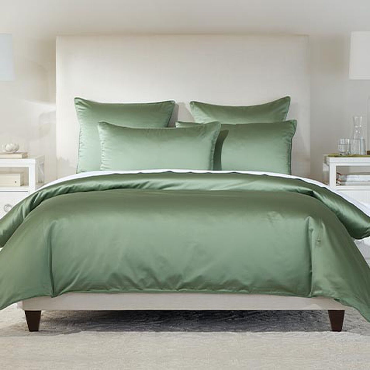 Salena Solid Duvet Cover and Shams Set, Sage