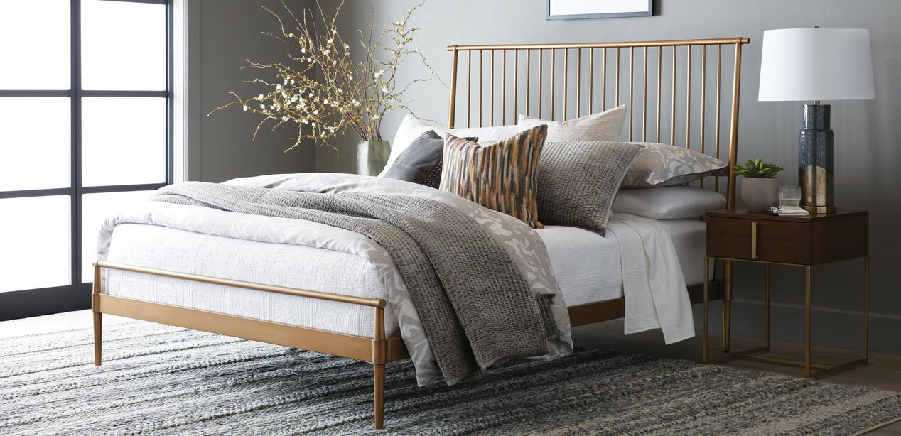 Emmett Metal Minimalist Bed | Ethan Allen Beds | Ethan Allen