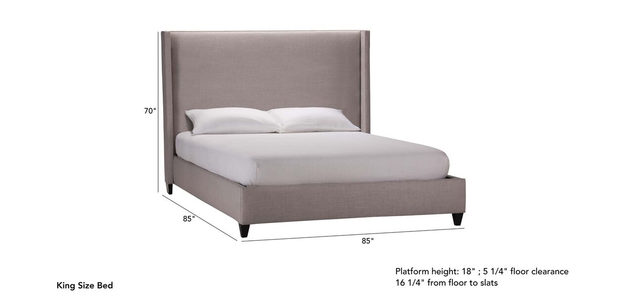Colton Platform Bed with Tall Headboard Beds Ethan Allen